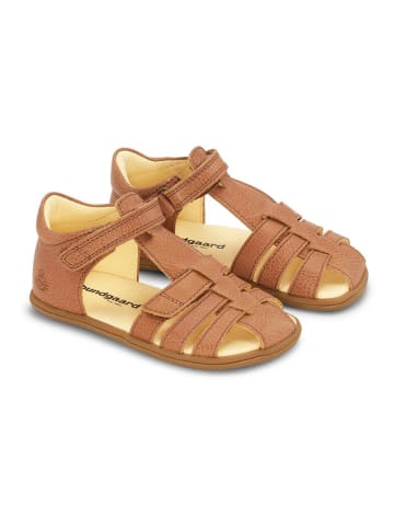 Leder Barfuß-Halbsandalen "Rox" in Hellbraun
