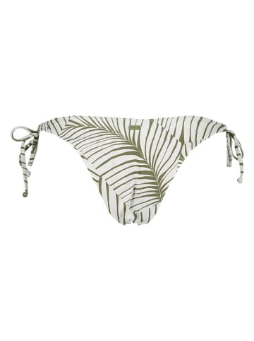 Figi bikini w kolorze biało-oliwkowym