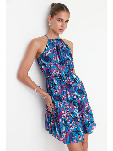 Kleid in Blau/ Lila/ Dunkelblau