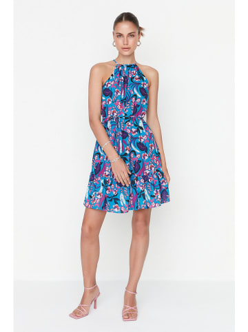 Jurk blauw/paars/donkerblauw
