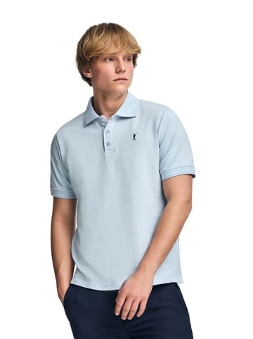Koszulka polo w kolorze błękitnym