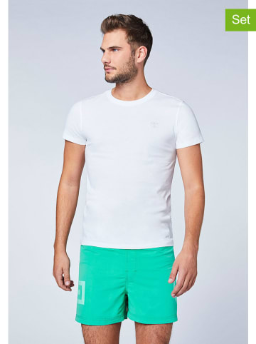 2er-Set: Shirts in Weiß