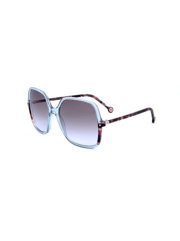 Damen-Sonnenbrille in Hellblau-Braun/ Grau