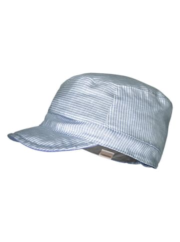 Wende-Cap in Hellblau/ Weiß