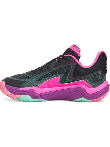 Buty sportowe w kolorze czarno-różowo-fioletowym