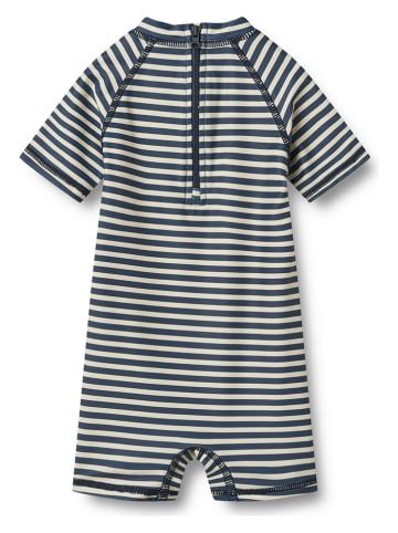 Zwempak "Cas" donkerblauw/crème