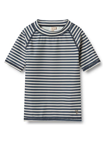Zwemshirt "Jackie" donkerblauw/wit