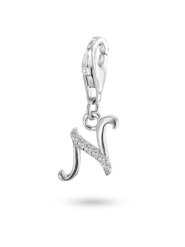 Zilveren hanger met edelstenen