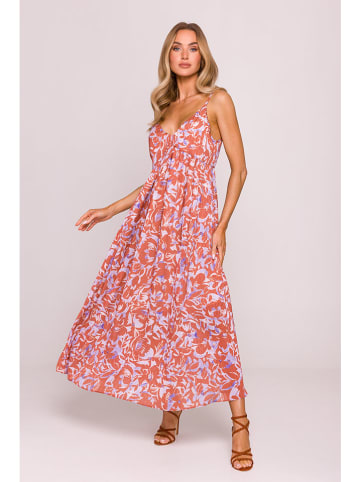 Kleid in Orange/ Lila