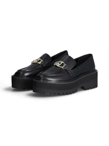 Leren mocassins zwart