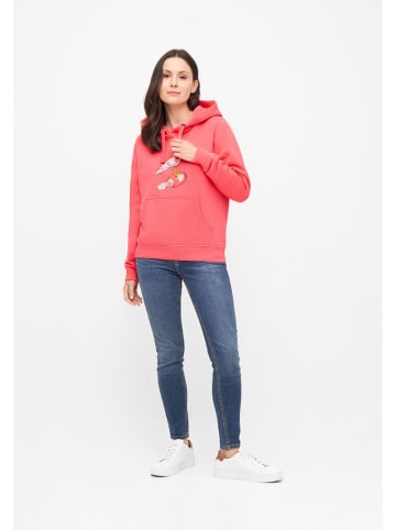 Hoodie in Koralle