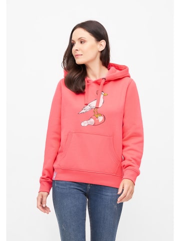 Hoodie in Koralle