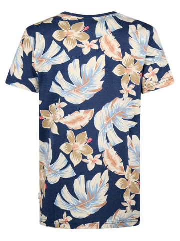 Shirt donkerblauw/beige