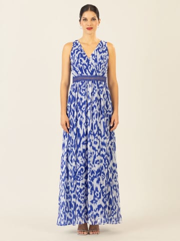 Kleid in Blau/ Weiß