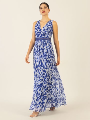 Kleid in Blau/ Weiß