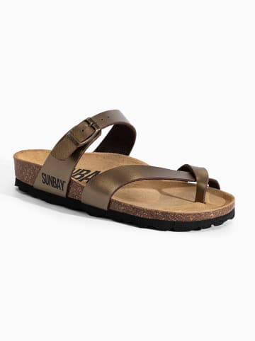 Teenslippers "Tulipe" goudkleurig