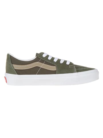 Skórzane sneakersy w kolorze zielonym