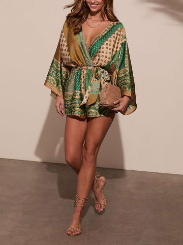 Jumpsuit in Camel/ Grün