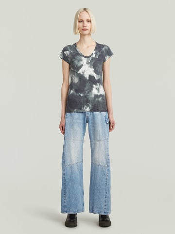Shirt in Anthrazit/ Weiß