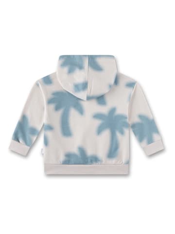 Hoodie in Creme/ Hellblau
