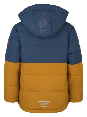 Winterjas "Gryllefjord" donkerblauw/lichtbruin