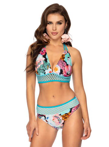 Bikini w kolorze turkusowym ze wzorem