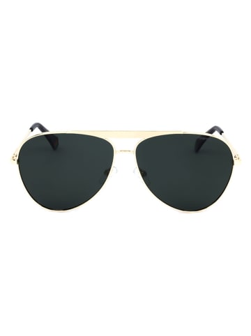 Unisex-Sonnenbrille in Gold/ Schwarz