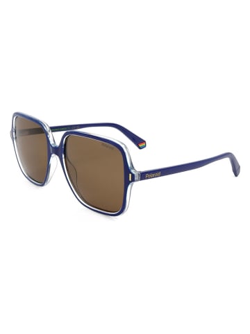 Damen-Sonnenbrille in Dunkelblau/ Braun