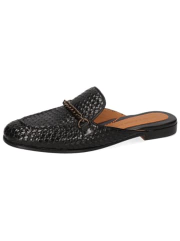 Leder-Clogs "Scarlett 77" in Schwarz