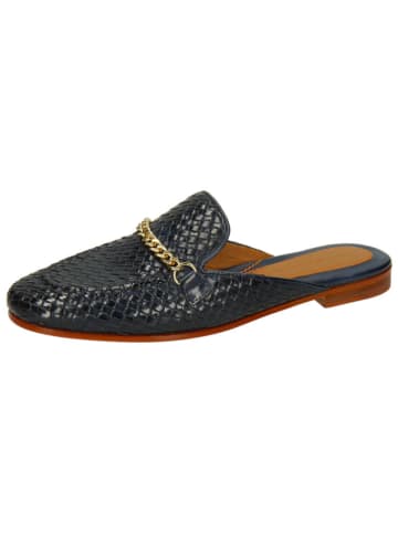 Leder-Clogs "Scarlett 77" in Dunkelblau