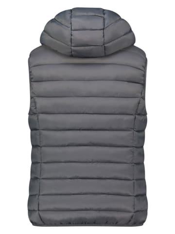 Doorgestikte bodywarmer "Vatikolor" antraciet