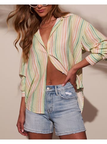 Blouse groen/oranje