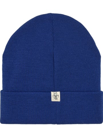 Wollen beanie blauw