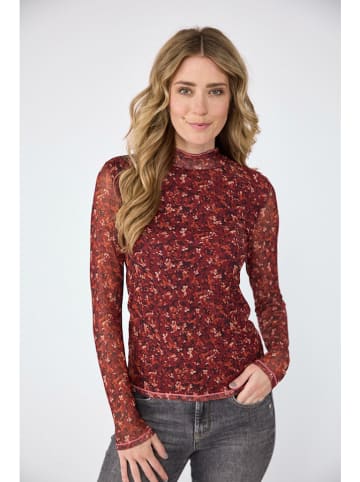 Longsleeve "Francisca" in Rot/ Schwarz