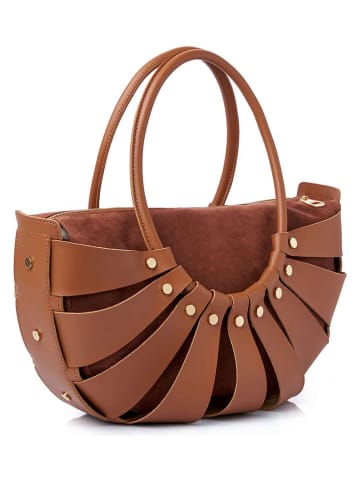 Handtas "Ingrid" lichtbruin - (B)35 x (H)18 x (D)15 cm