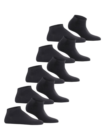 5er-Set: Socken ''Solid'' in Schwarz
