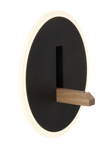 LED-Wandleuchte "Avery" in Schwarz - Ø 20,5 cm 