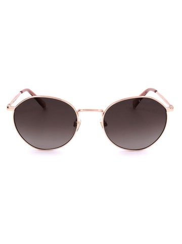 Okulary przeciwsłoneczne unisex w kolorze złoto-brązowym