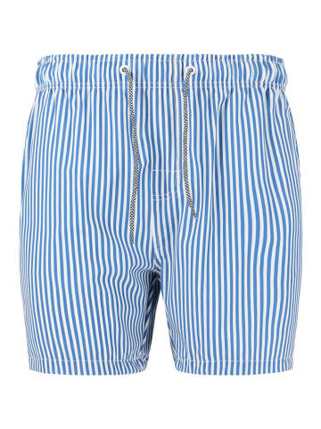 Badeshorts in Blau/ Weiß
