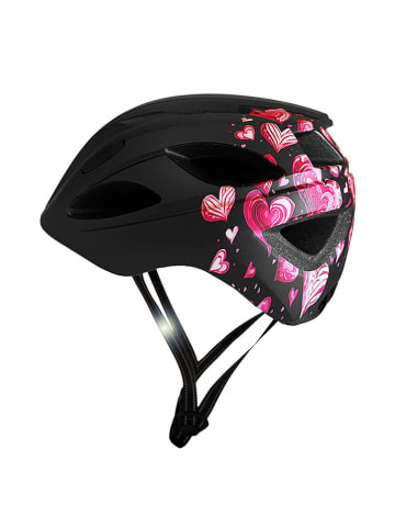 Fahrradhelm in Schwarz/ Rot/ Pink