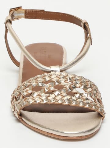 Leder-Sandalen "Medanos" in Gold