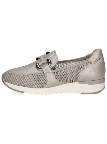 Leder-Slipper in Grau