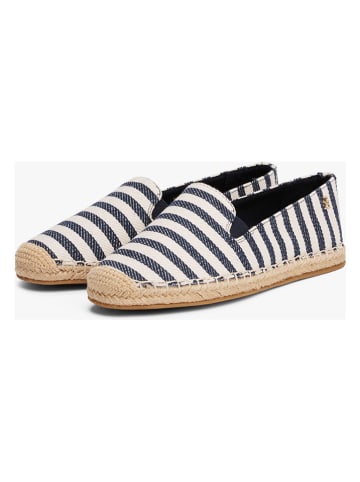 Espadrilles in Dunkelblau/ Weiß
