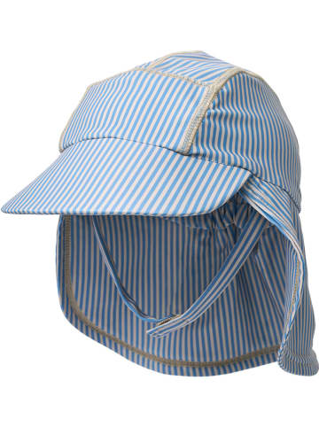 Zonnehoed "Tonga" crème/blauw