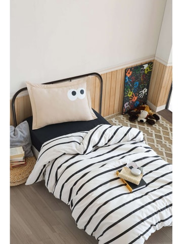 Bettwäsche-Set "Funny" in Weiß/ Braun