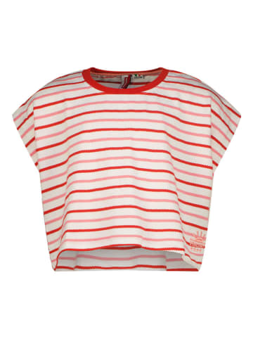 Shirt wit/lichtroze/rood