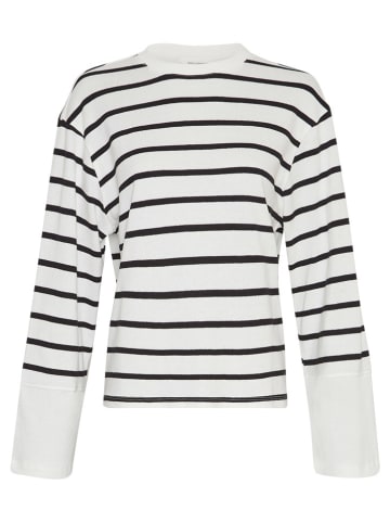 Pullover in Weiß/ Schwarz
