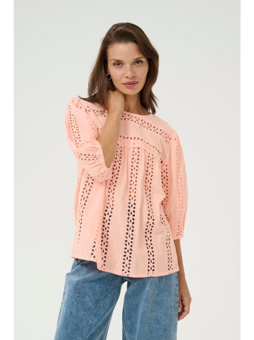 Blouse abrikooskleurig