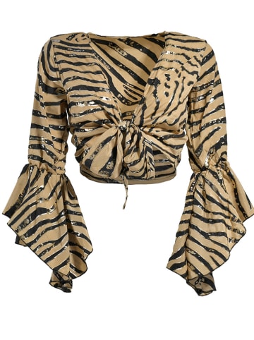 Shirt zwart/lichtbruin