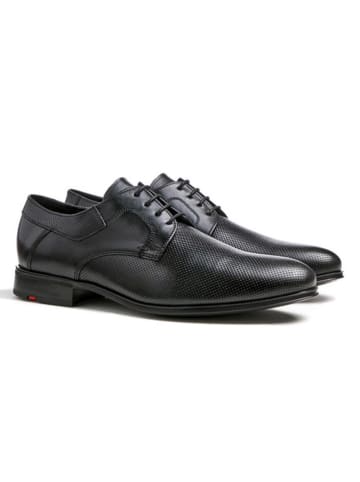 Leder-Schnürschuhe "Levin" in Schwarz